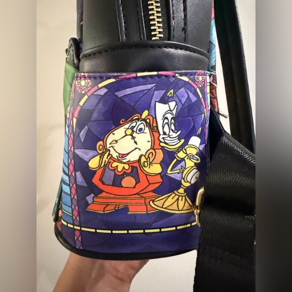 Disney Loungefly Stained Glass Beauty and the Beast Mini Backpack main image 5